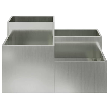 Gartenblumentopf Silber 80 x 80 x 48 cm Verzinkter Stahl