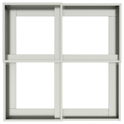 Gartenblumentopf Silber 80 x 80 x 48 cm Verzinkter Stahl