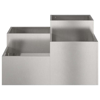Gartenblumentopf Silber 100 x 100 x 48 cm Edelstahl