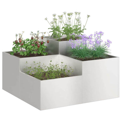 Gartenblumentopf Silber 100 x 100 x 48 cm Edelstahl