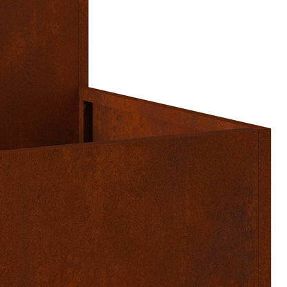 Gartenblumentopf Rostig 100 x 100 x 48 cm Wetterfeststahl