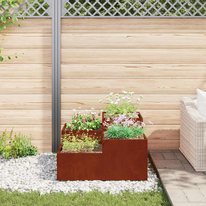 Gartenblumentopf Rostig 100 x 100 x 48 cm Wetterfeststahl