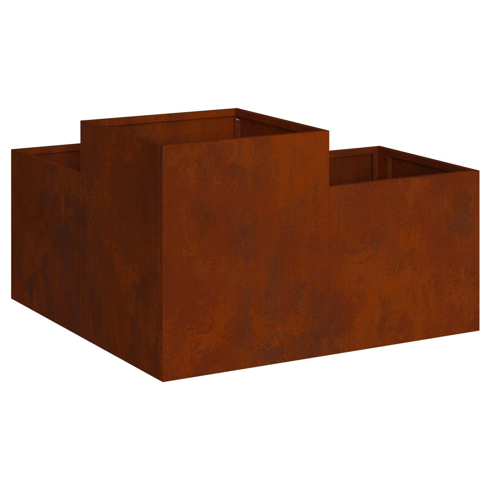 Gartenblumentopf Rostig 100 x 100 x 48 cm Wetterfeststahl