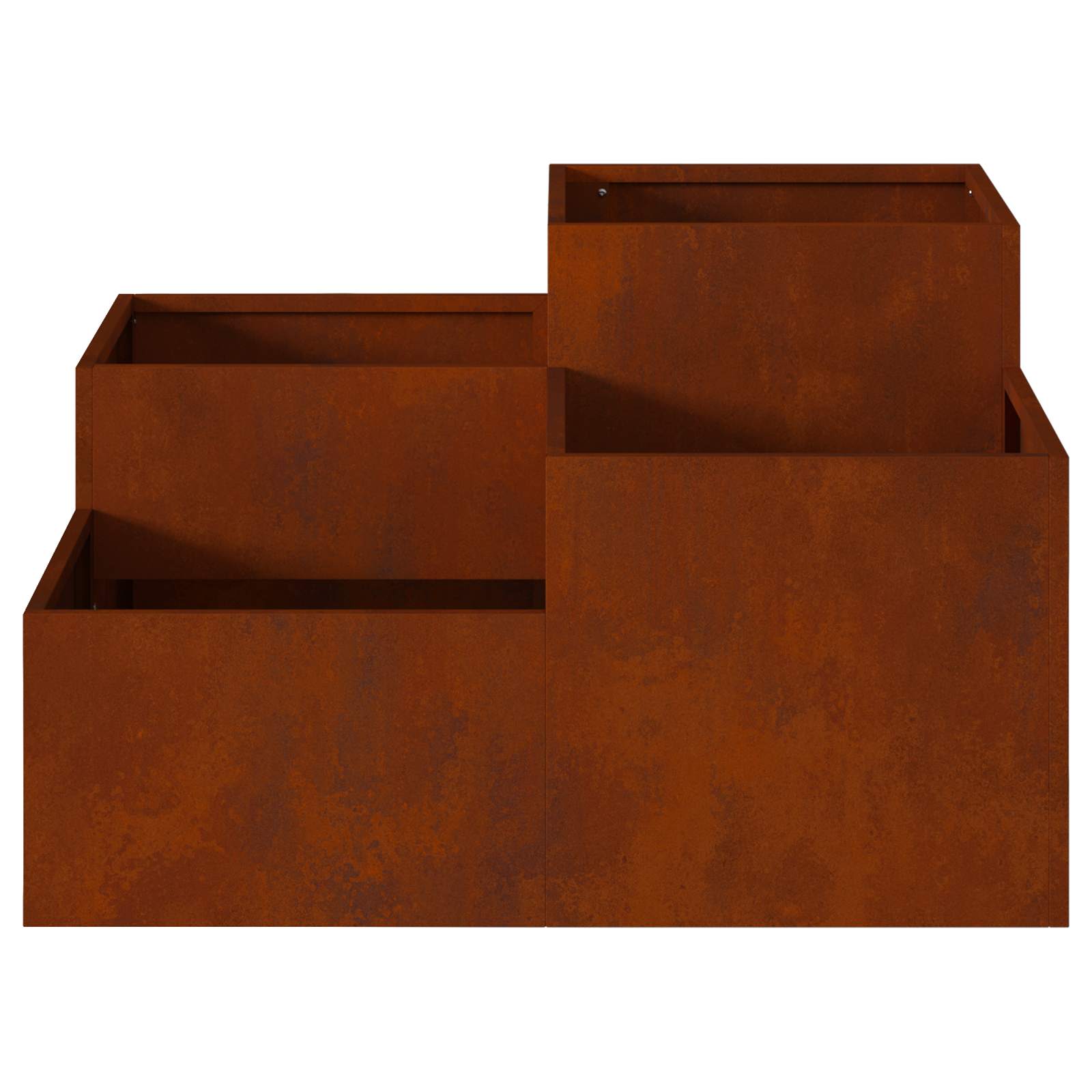 Gartenblumentopf Rostig 100 x 100 x 48 cm Wetterfeststahl