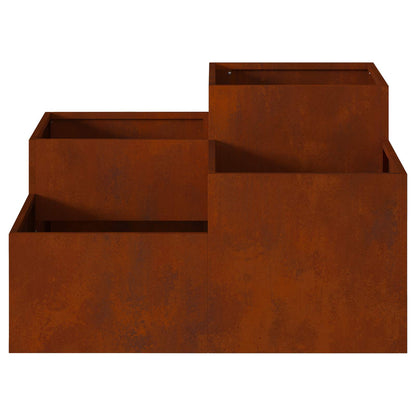 Gartenblumentopf Rostig 100 x 100 x 48 cm Wetterfeststahl
