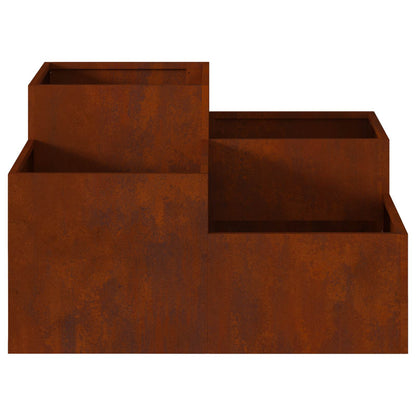 Gartenblumentopf Rostig 100 x 100 x 48 cm Wetterfeststahl