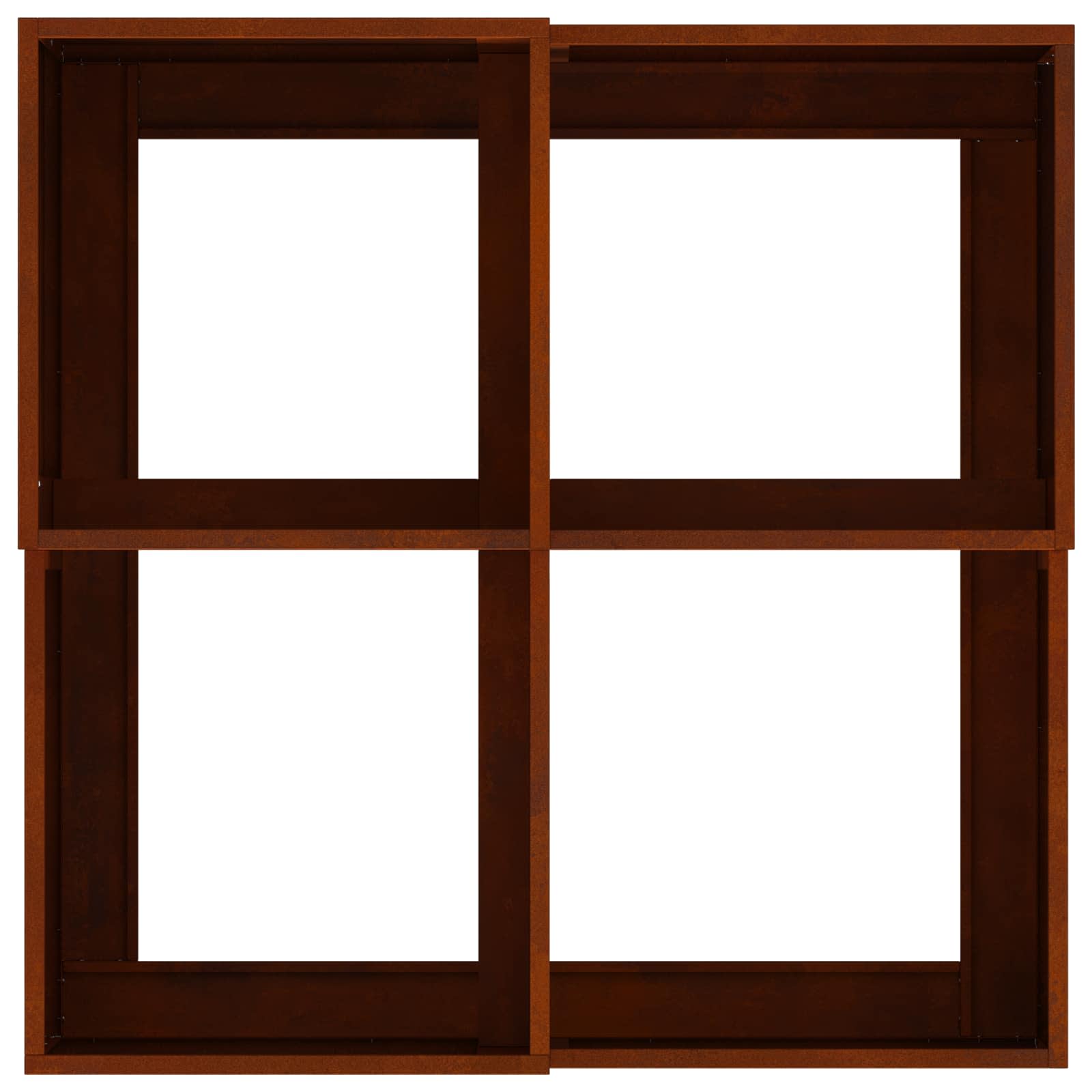 Gartenblumentopf Rostig 100 x 100 x 48 cm Wetterfeststahl