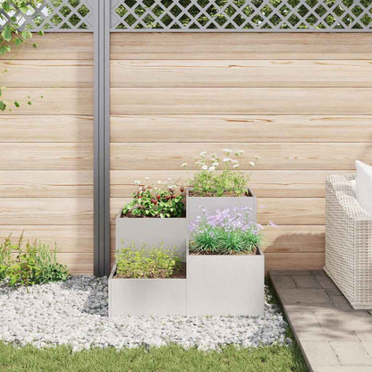 Gartenblumentopf Silber 80 x 80 x 60 cm Edelstahl