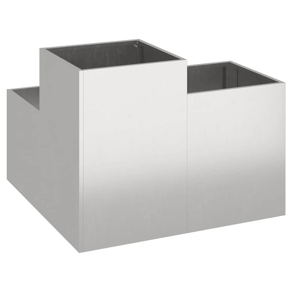 Gartenblumentopf Silber 80 x 80 x 60 cm Edelstahl