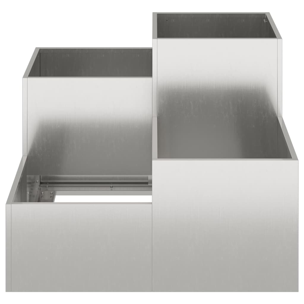 Gartenblumentopf Silber 80 x 80 x 60 cm Edelstahl
