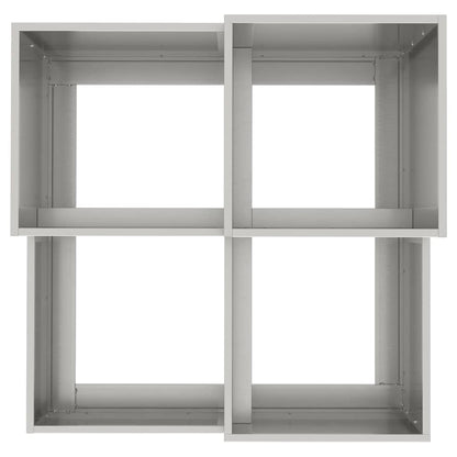 Gartenblumentopf Silber 80 x 80 x 60 cm Edelstahl