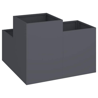 Gartenblumentopf Anthrazit 100 x 100 x 60 cm Stahl
