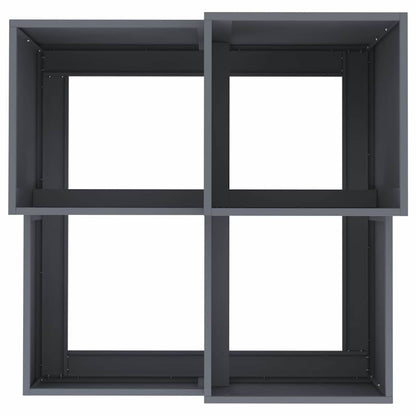 Gartenblumentopf Anthrazit 100 x 100 x 60 cm Stahl