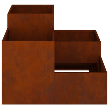 Gartenblumentopf Rostig 100 x 100 x 60 cm Wetterfeststahl