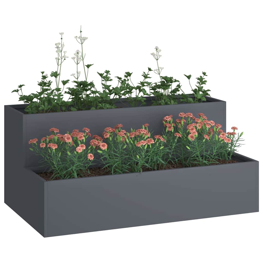 Garten-Pflanzgefäß Anthrazit 100 x 60 x 45 cm