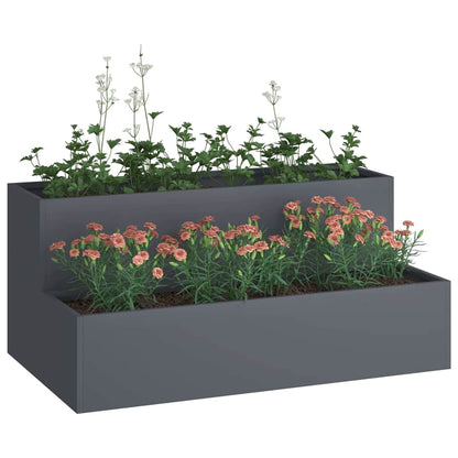 Garten-Pflanzgefäß Anthrazit 100 x 60 x 45 cm