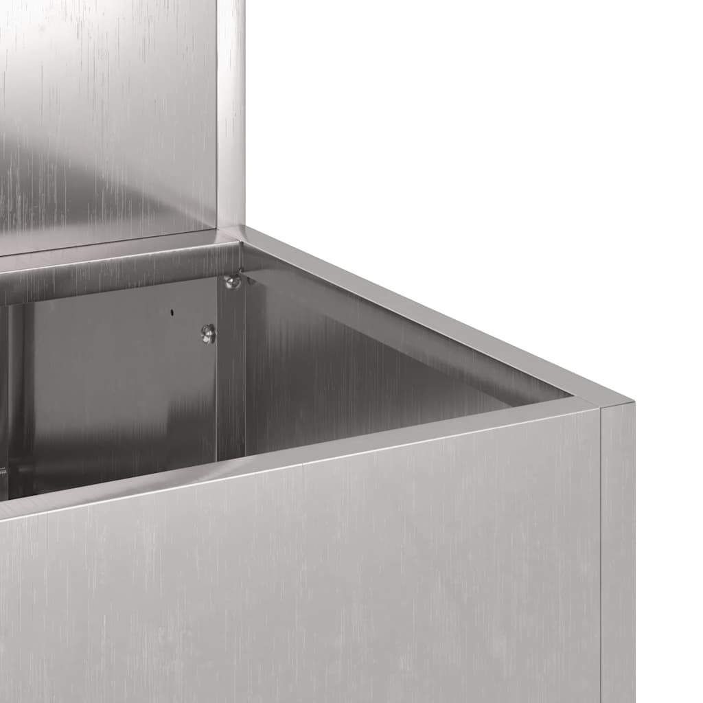 Garten-Pflanzgefäß Silber 100 x 60 x 45 cm Edelstahl