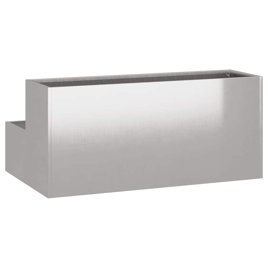 Garten-Pflanzgefäß Silber 100 x 60 x 45 cm Edelstahl