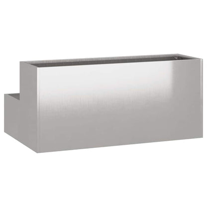 Garten-Pflanzgefäß Silber 100 x 60 x 45 cm Edelstahl