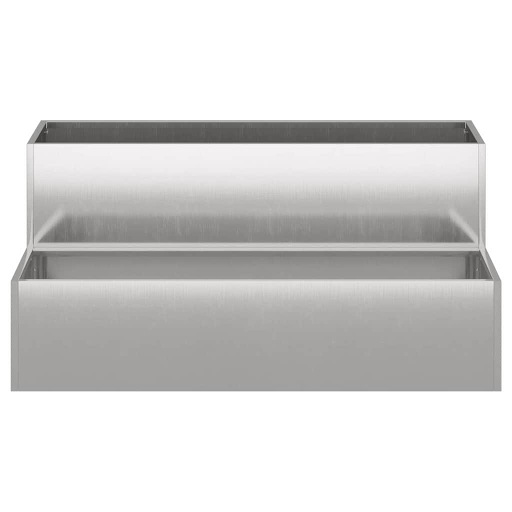 Garten-Pflanzgefäß Silber 100 x 60 x 45 cm Edelstahl