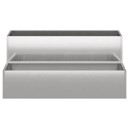 Garten-Pflanzgefäß Silber 100 x 60 x 45 cm Edelstahl