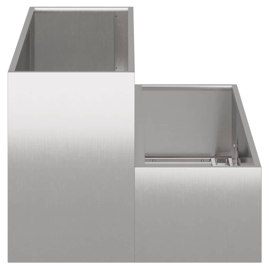 Garten-Pflanzgefäß Silber 100 x 60 x 45 cm Edelstahl