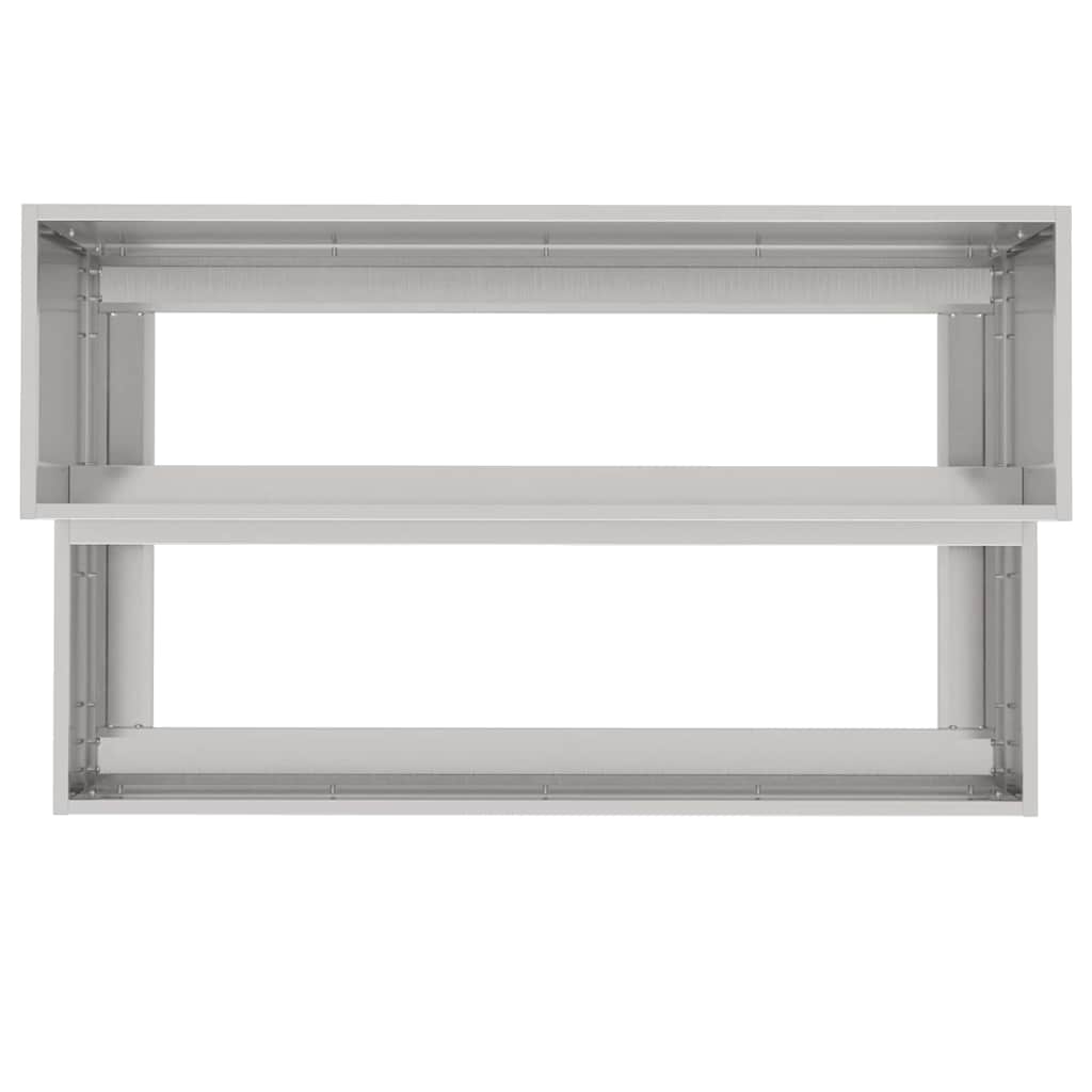 Garten-Pflanzgefäß Silber 100 x 60 x 45 cm Edelstahl