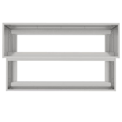 Garten-Pflanzgefäß Silber 100 x 60 x 45 cm Edelstahl