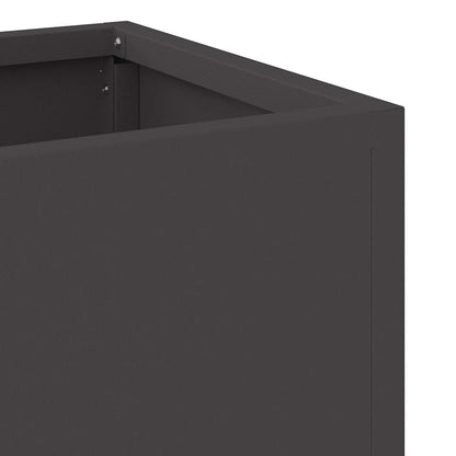 Hochbeet Gartenpflanzer Schwarz 100 x 26 x 82 cm Stahl