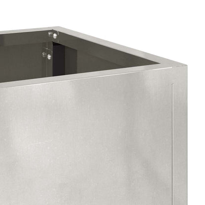 Hochbeet Gartenpflanzer Silber 100 x 26 x 82 cm Edelstahl