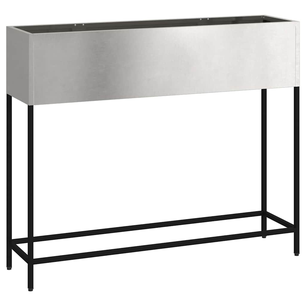 Hochbeet Gartenpflanzer Silber 100 x 26 x 82 cm Edelstahl