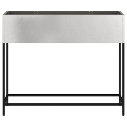 Hochbeet Gartenpflanzer Silber 100 x 26 x 82 cm Edelstahl