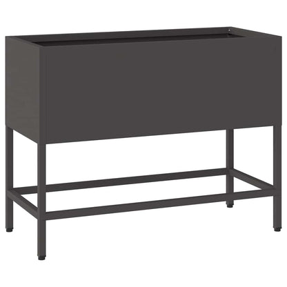 Hochbeet Gartenpflanzer Schwarz 60 x 26 x 45 cm Stahl