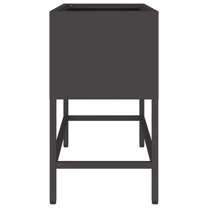 Hochbeet Gartenpflanzer Schwarz 60 x 26 x 45 cm Stahl