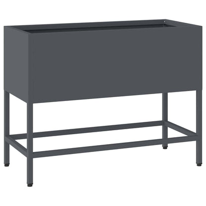 Hochbeet Gartenpflanzer Anthrazit 60 x 26 x 45 cm Stahl