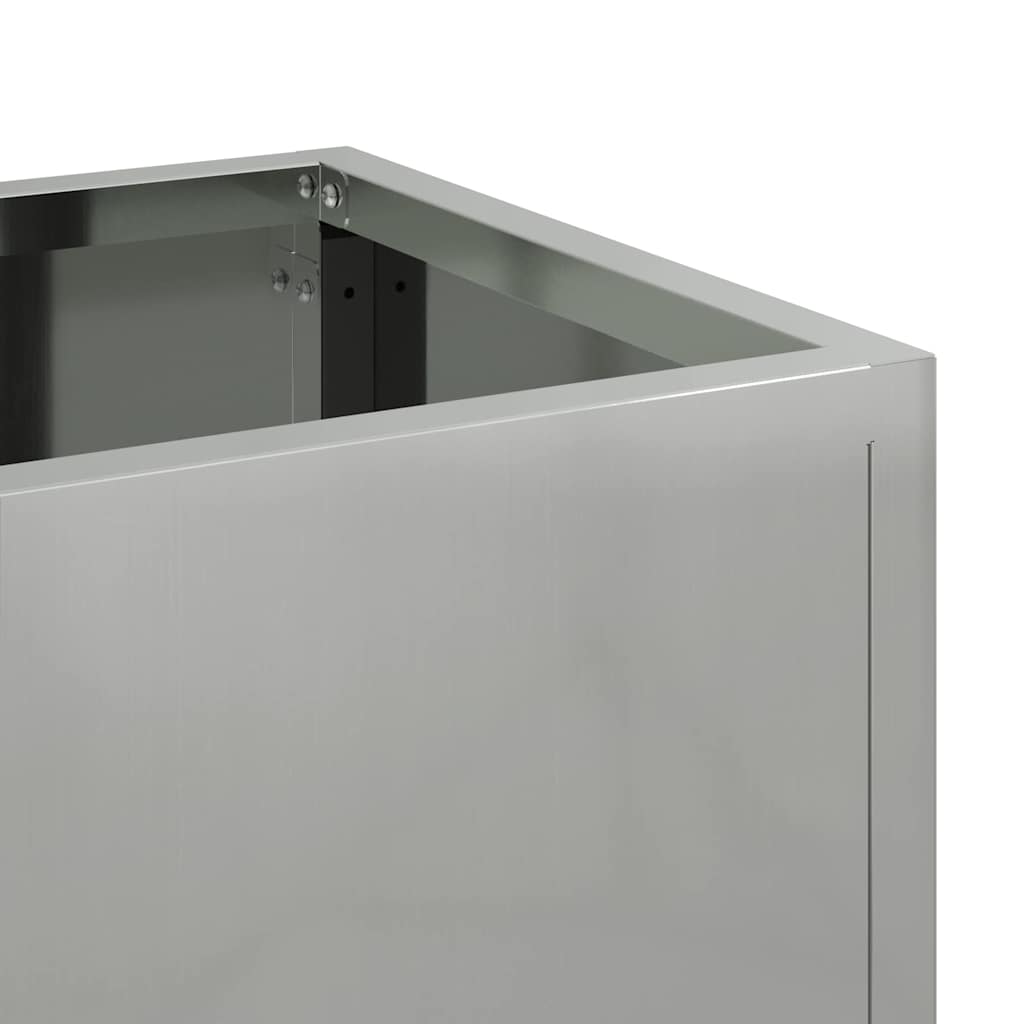Hochbeet Gartenpflanzer Silber 60 x 26 x 45 cm Verzinkter Stahl