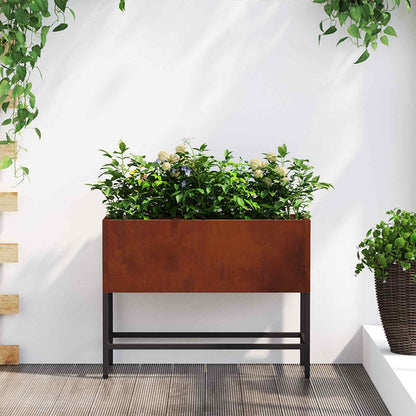 Hochbeet Gartenpflanzer Rostig 60 x 26 x 45 cm Wetterfeststahl