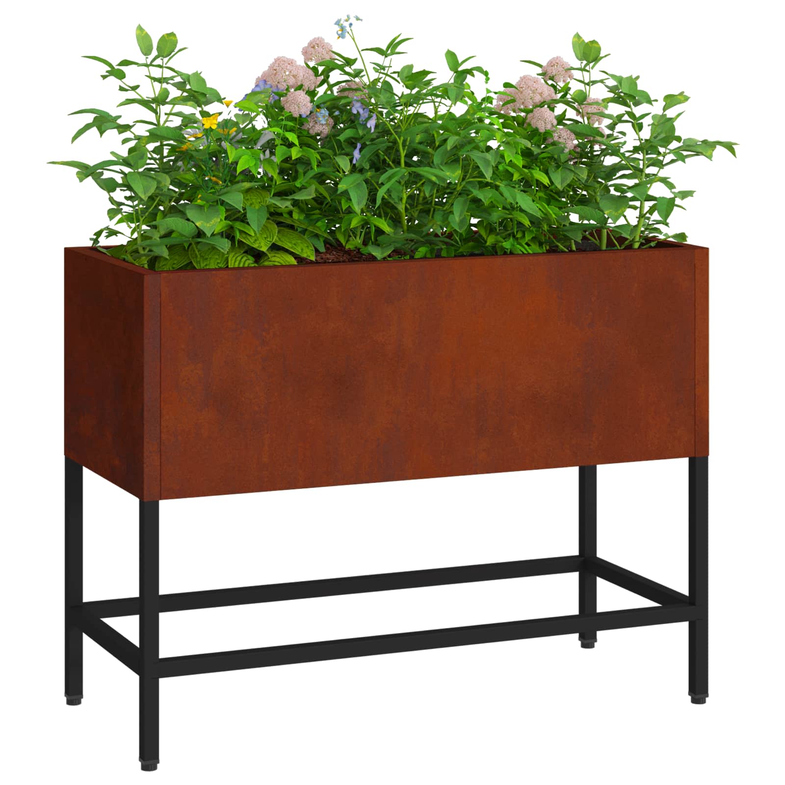 Hochbeet Gartenpflanzer Rostig 60 x 26 x 45 cm Wetterfeststahl