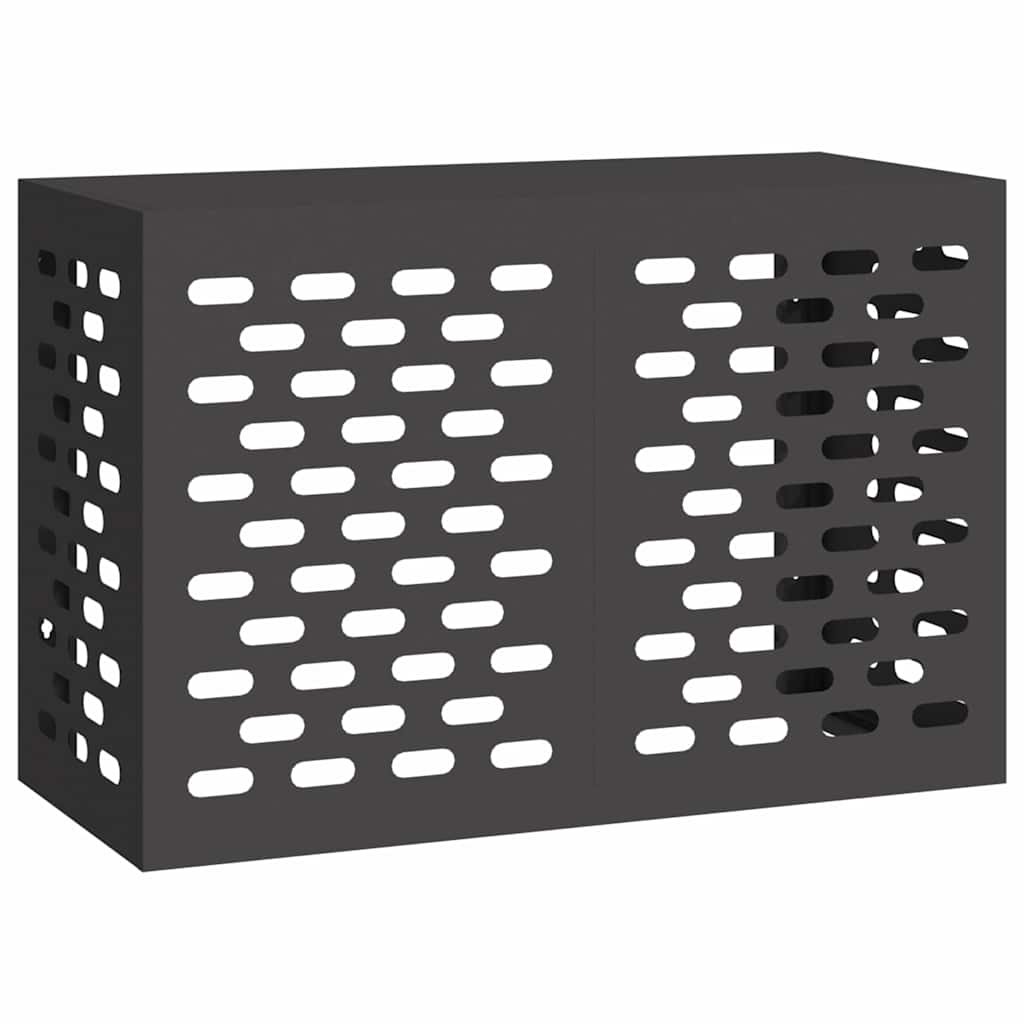 Klimaanlagenabdeckung Schwarz 90 x 40 x 60 cm Stahl