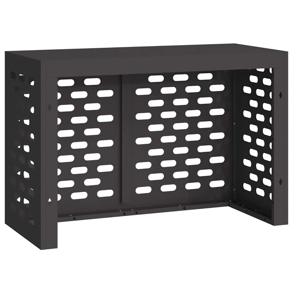 Klimaanlagenabdeckung Schwarz 90 x 40 x 60 cm Stahl