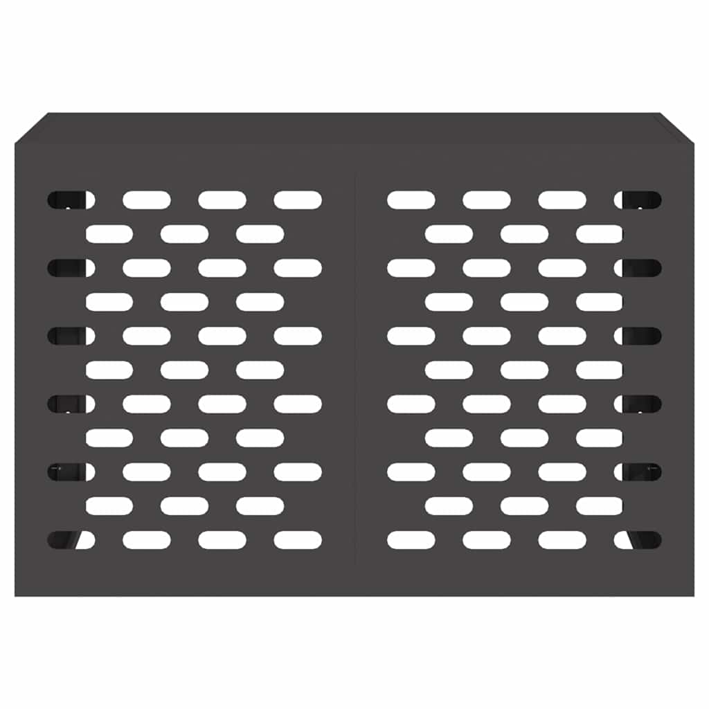 Klimaanlagenabdeckung Schwarz 90 x 40 x 60 cm Stahl