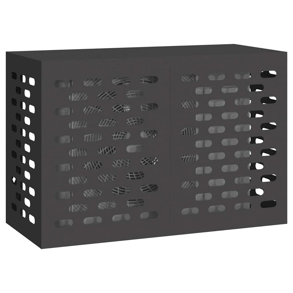 Klimaanlagenabdeckung Schwarz 90 x 40 x 60 cm Stahl