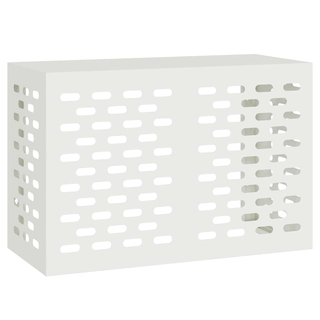 Klimaanlagenabdeckung Weiß 90 x 40 x 60 cm Stahl