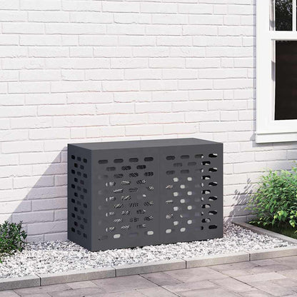 Klimaanlagenabdeckung Anthrazit 90 x 40 x 60 cm Stahl