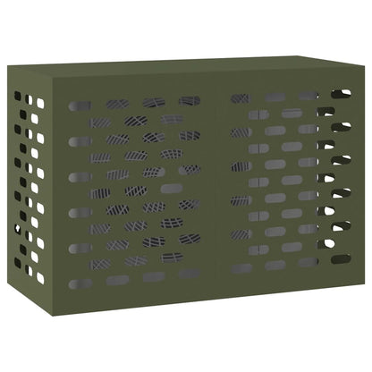 Klimaanlagenabdeckung Olivgrün 90 x 40 x 60 cm Stahl