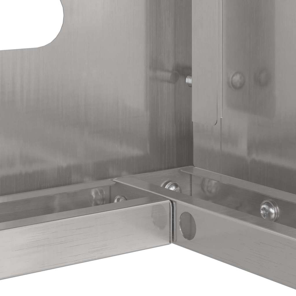Klimaanlagenabdeckung Silber 90 x 40 x 60 cm Edelstahl