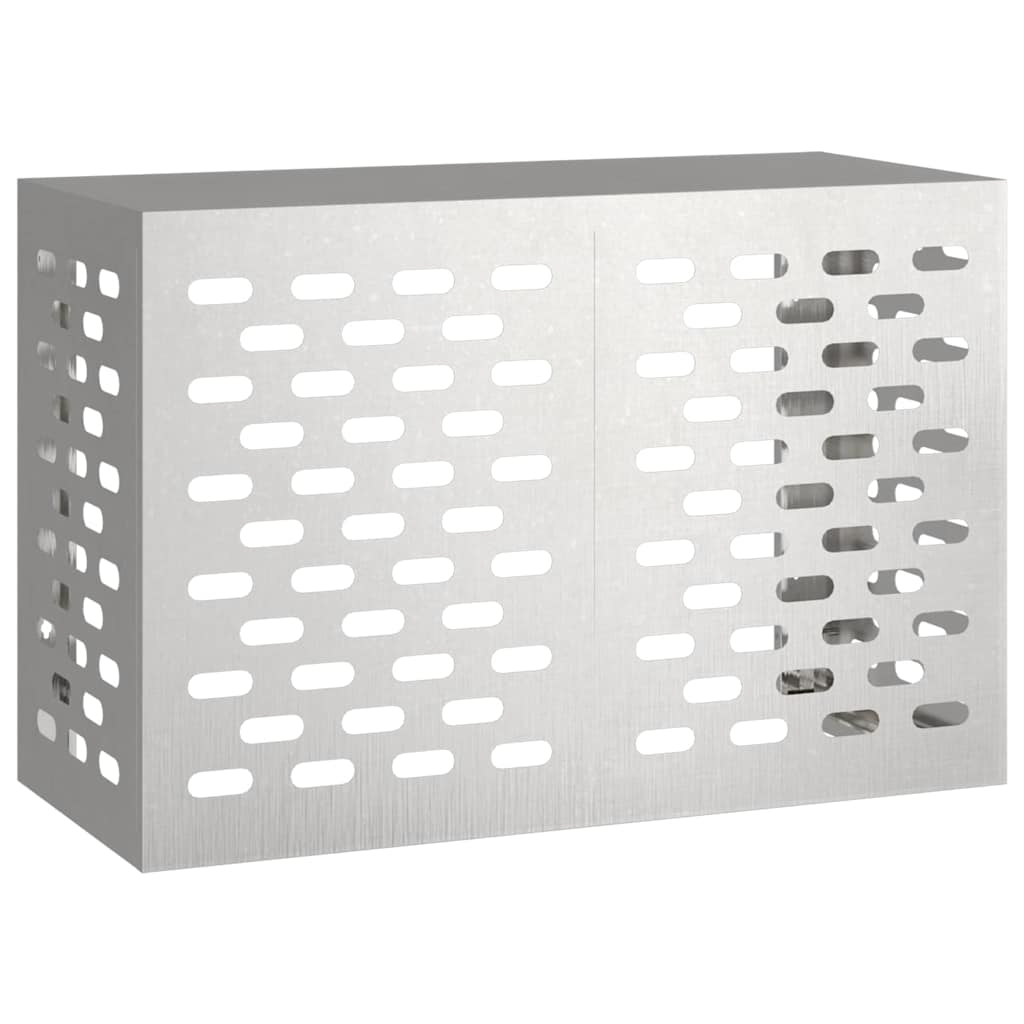 Klimaanlagenabdeckung Silber 90 x 40 x 60 cm Edelstahl