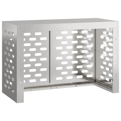 Klimaanlagenabdeckung Silber 90 x 40 x 60 cm Edelstahl