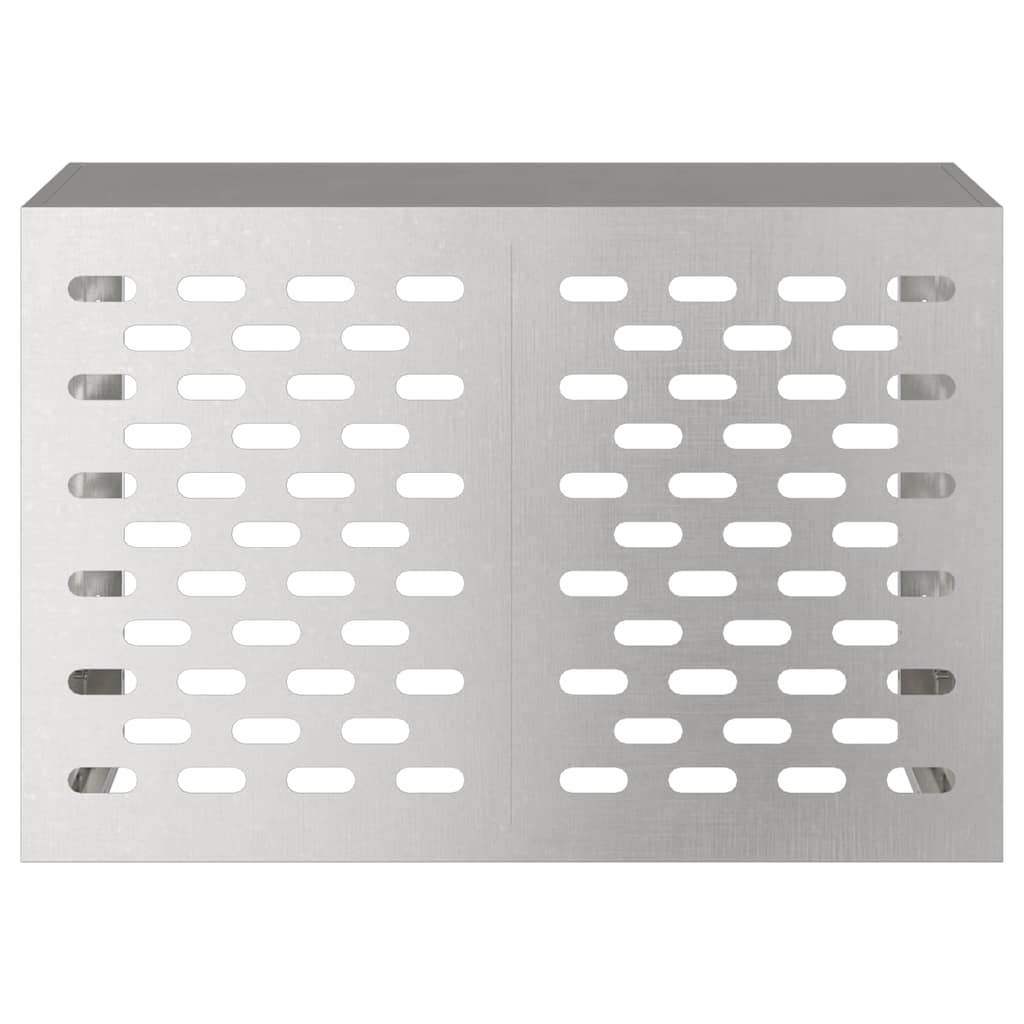 Klimaanlagenabdeckung Silber 90 x 40 x 60 cm Edelstahl