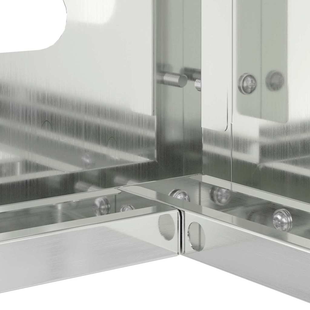 Klimaanlagenabdeckung Silber 90 x 40 x 60 cm Verzinkter Stahl